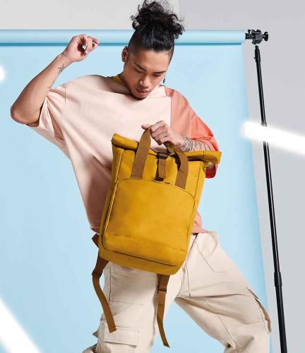 BagBase Recycled Twin Handle Roll-Top Backpack - MUS - ONE